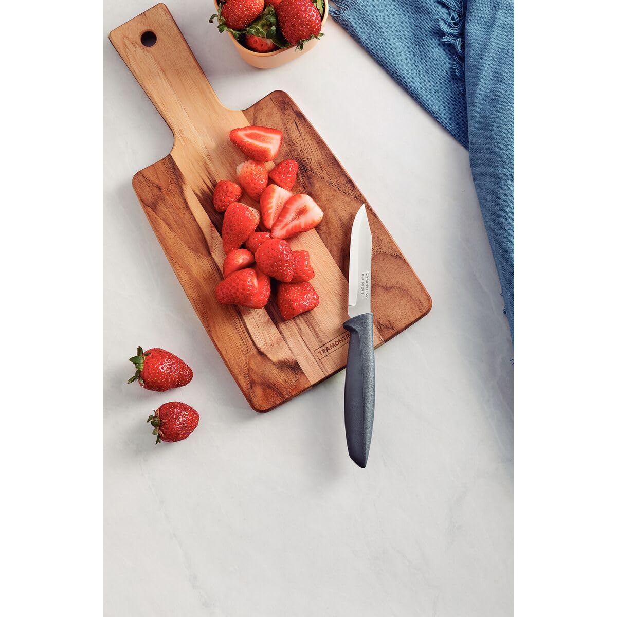 Plenus Vegetable and Fruit Knife – 3 Inch Stainless Steel Blade, Polypropylene Handle, Multi-Purpose Paring Knife for Precise Cutting in Kitchen and Outdoors - Pack of 12