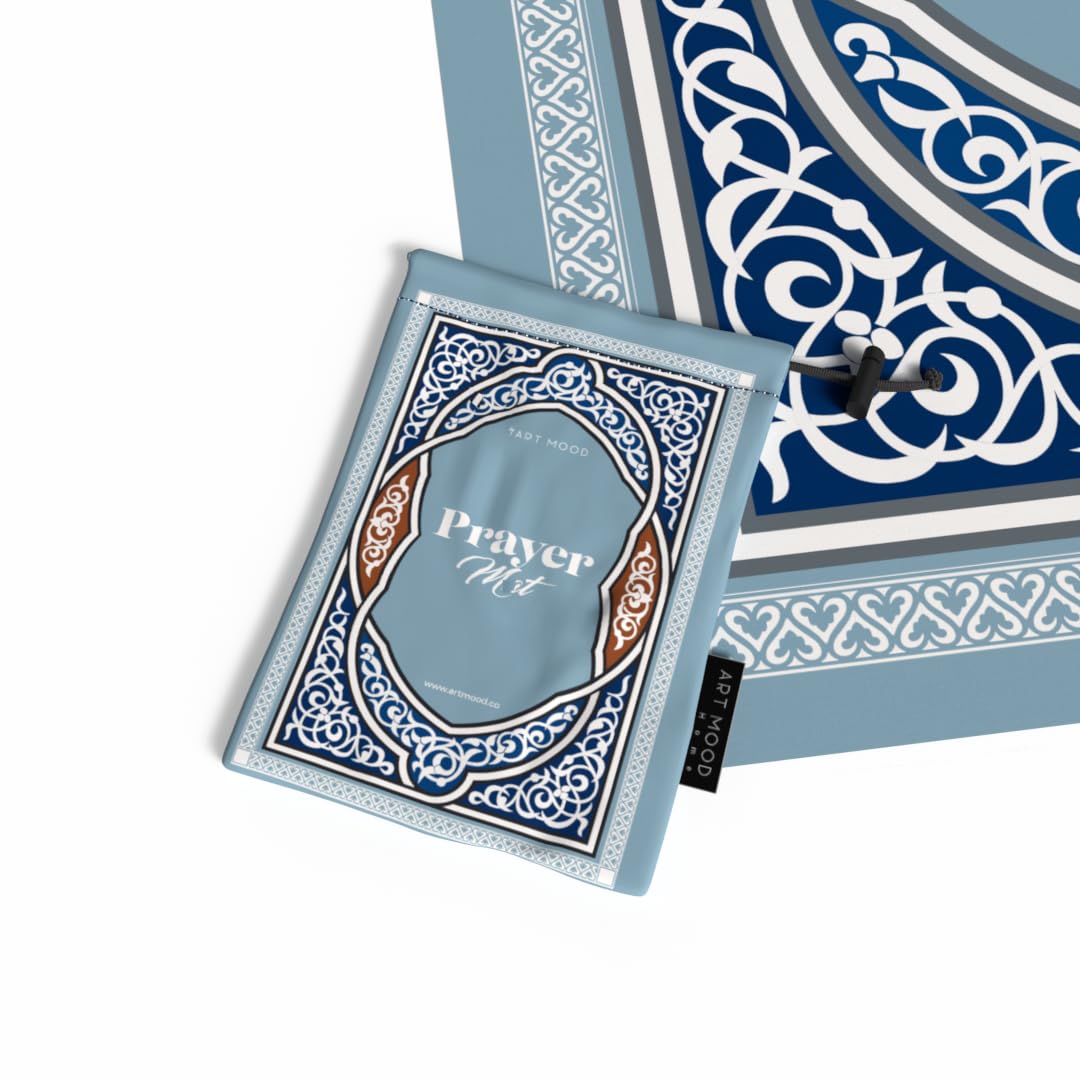 Prayer Mat - Waterproof Pocket Size Travel Mat for Salah, Lightweight Foldable Muslim Prayer Rug with Carrying Bag