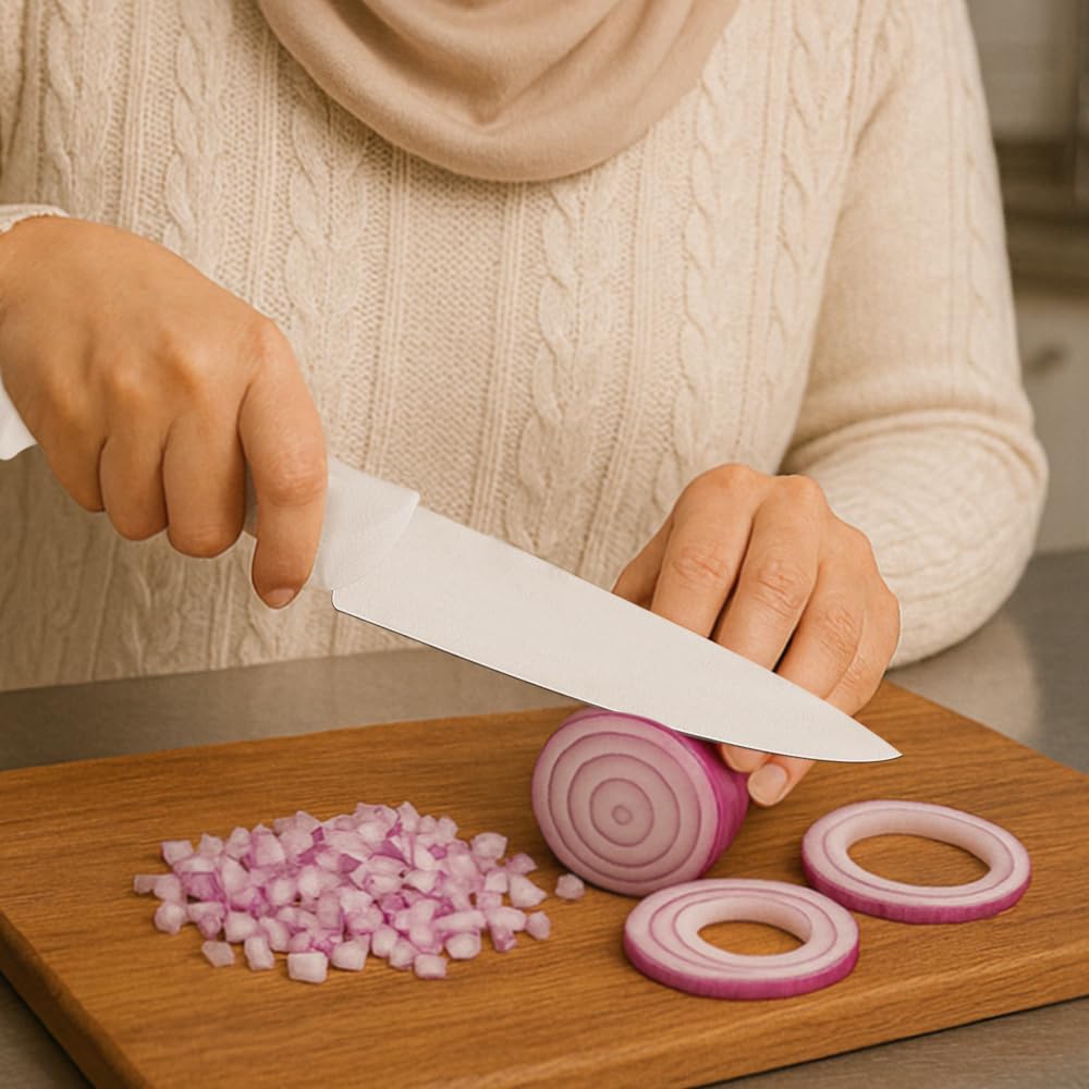 Knife 8 inches Premium line Ergonomic White handle Chef and Meat Knives