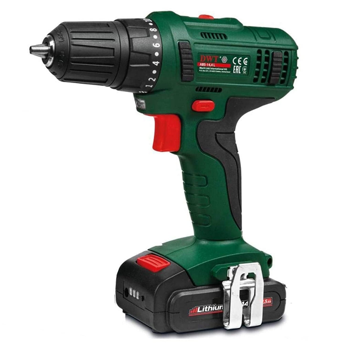 DWT Drill disassemble and connect 14 volt + extra battery Model: ABS-14.4 L-2 BMC