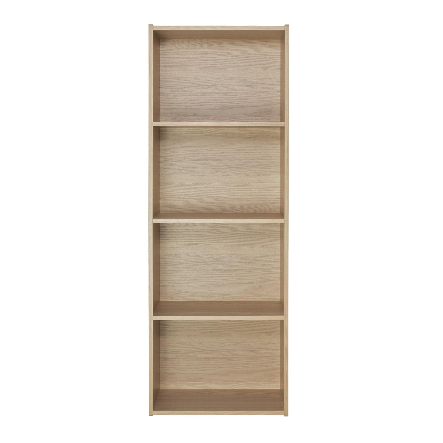 Iris Ohyama 4-Shelf Cabinet, Modern Wooden Storage Unit with Shelves, Versatile Bookcase or Side Furniture for Office, Living Room, Bedroom, Basic Storage Shelf CX-4, Light Brown