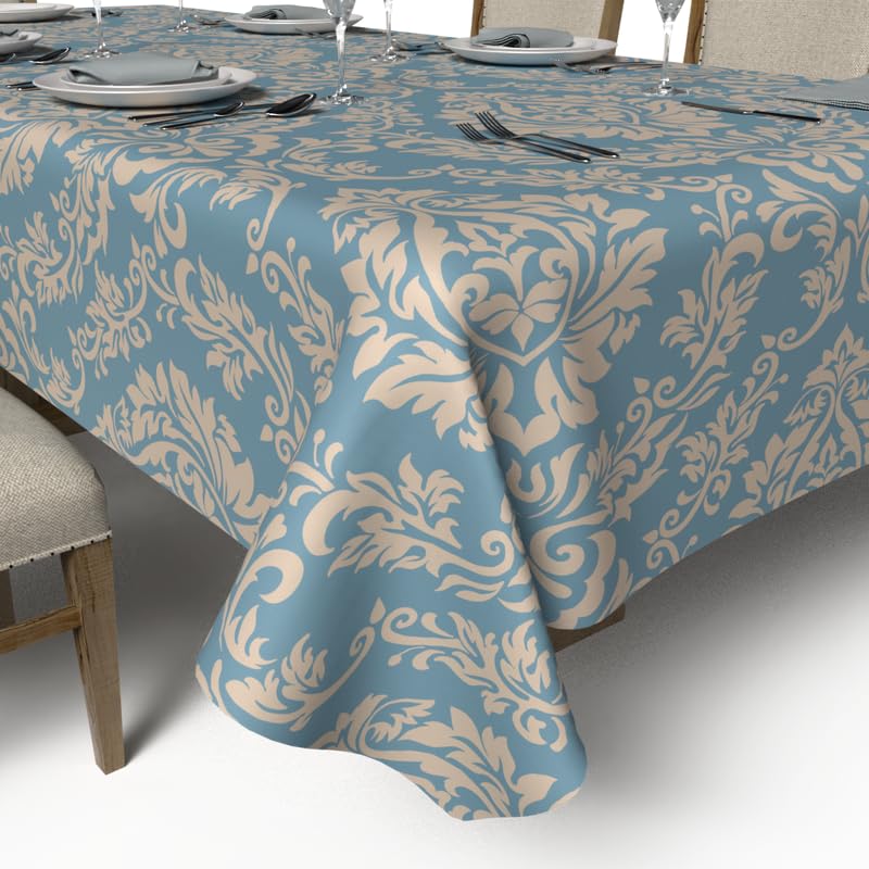 Sophia Tablecloth and Napkins Set - 6 Pieces - Satin Material