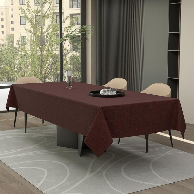 Premium Linen Tablecloth - Elegant and Durable Table Cover for Dining Room, Kitchen, and Events - Dust-Proof, Machine Washable