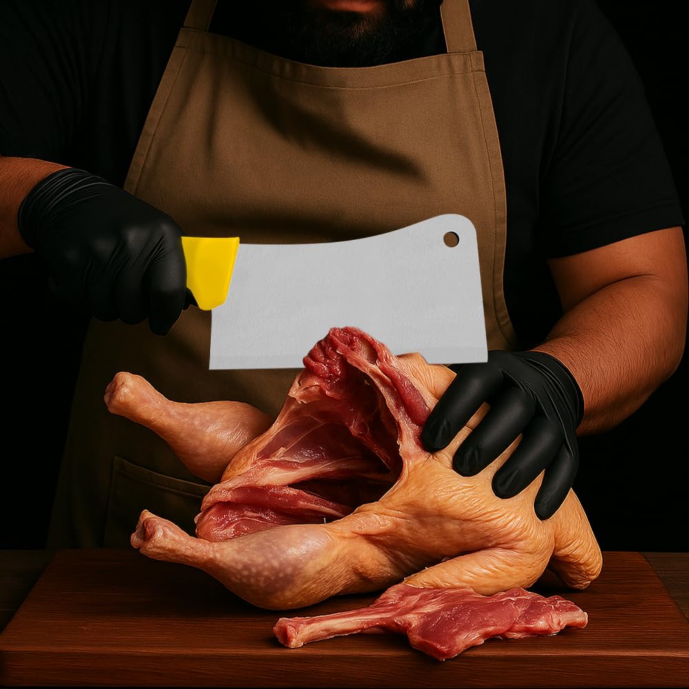 Professional 6" Cleaver – Stainless Steel Blade, Polypropylene Handle, Durable, Precision Cutting, and Dishwasher Safe