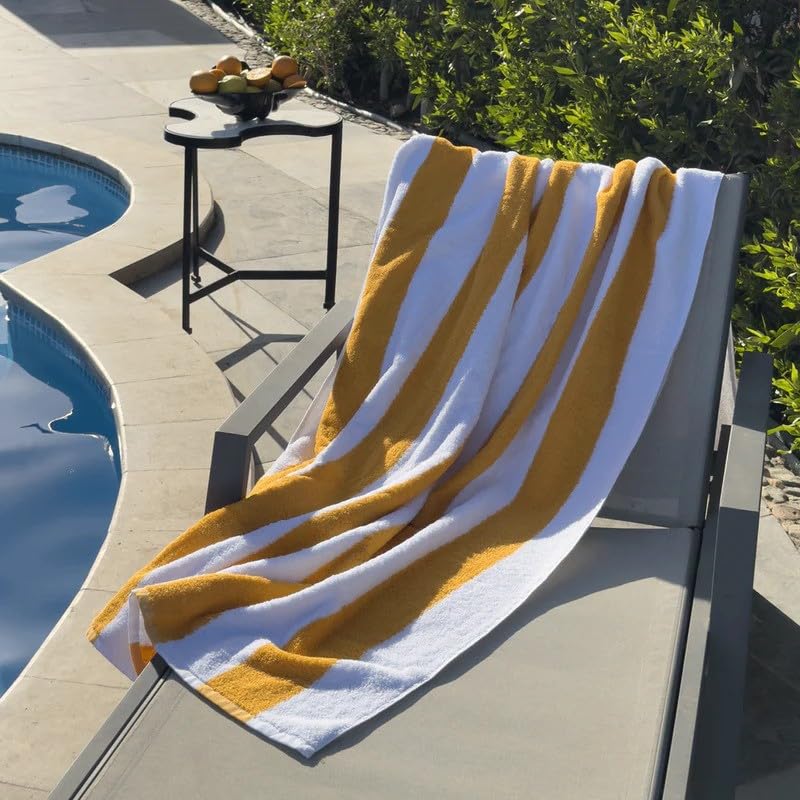 OverSized Beach Towel, 100×200cm Cotton, Ultra Absorbent Soft White Towel for Pool Beach Spa and Travel, Cotton Towel for Lounging and Drying