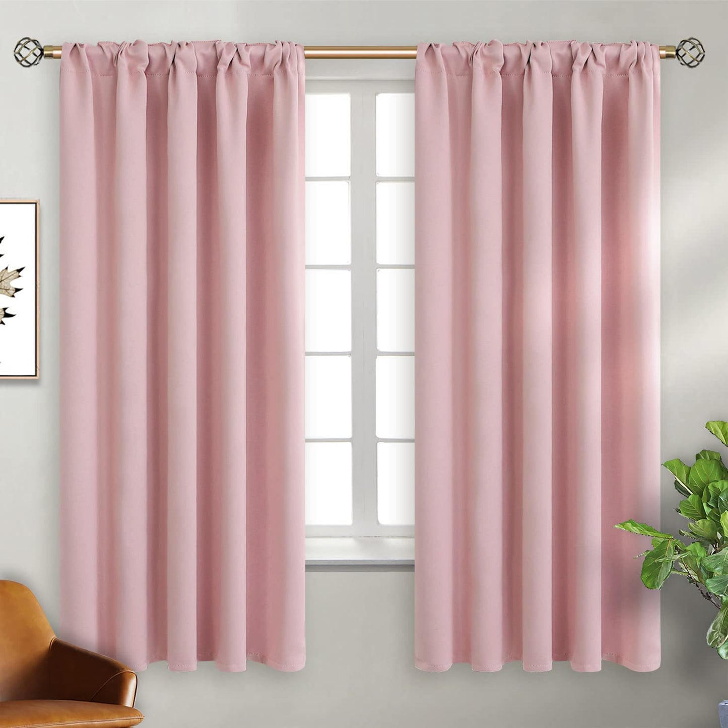Elegant Blackout Curtains-Back Tap design-thermal Insulated fabric-for room Darkness - 1 Piece