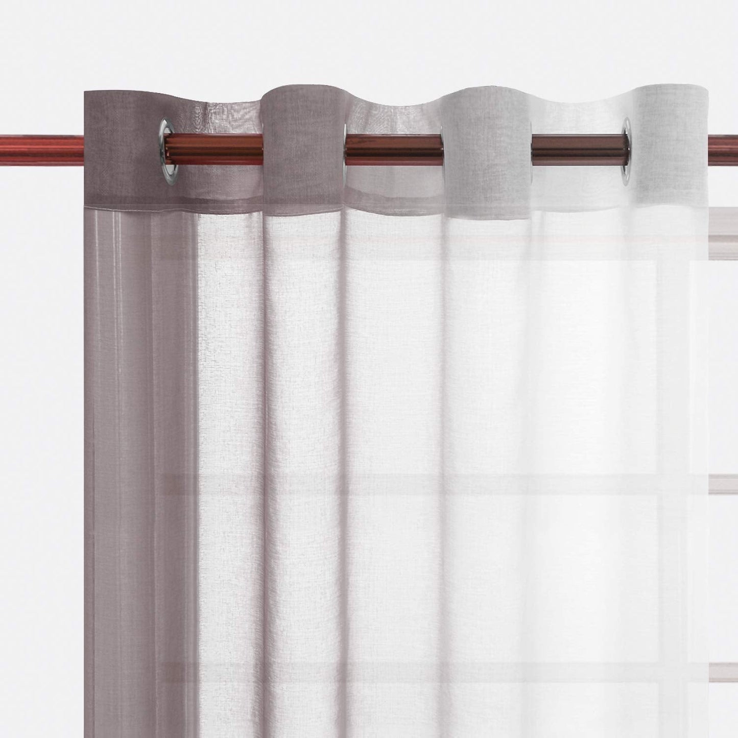 Modern Design Voile chiffon Curtains - Gradient colours- steel Grommets - 2 pieces - for living rooms and bedrooms