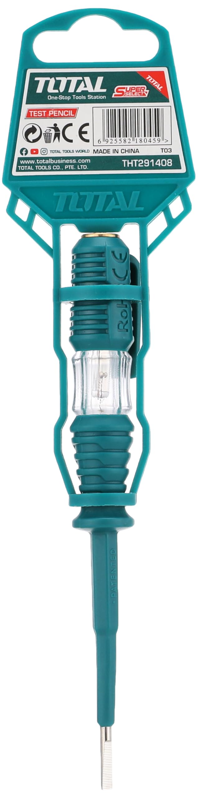 Total Electric test screwdriver 140 mm Model: TOTAL THT291408