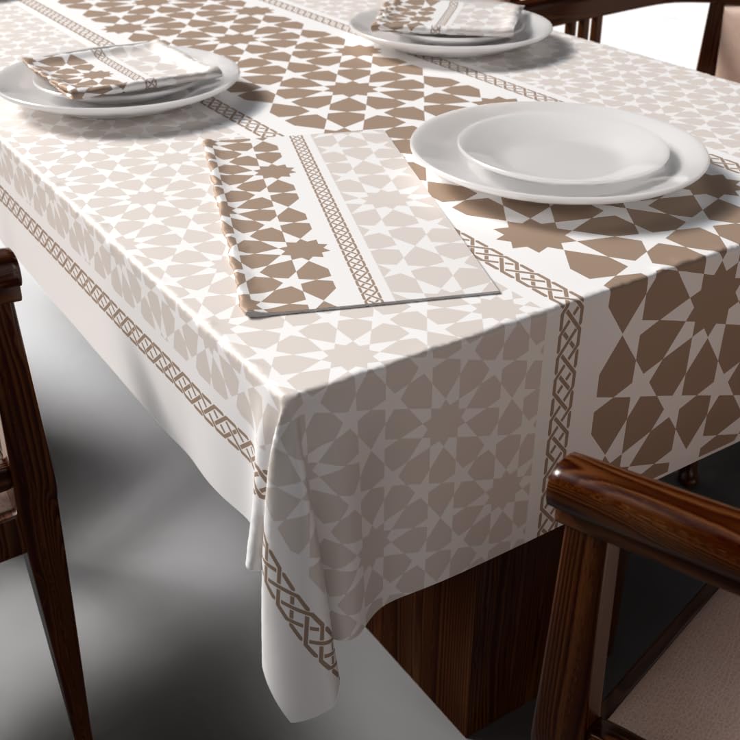 Ramadan's Unique Tablecloth & Napkins Set Satin