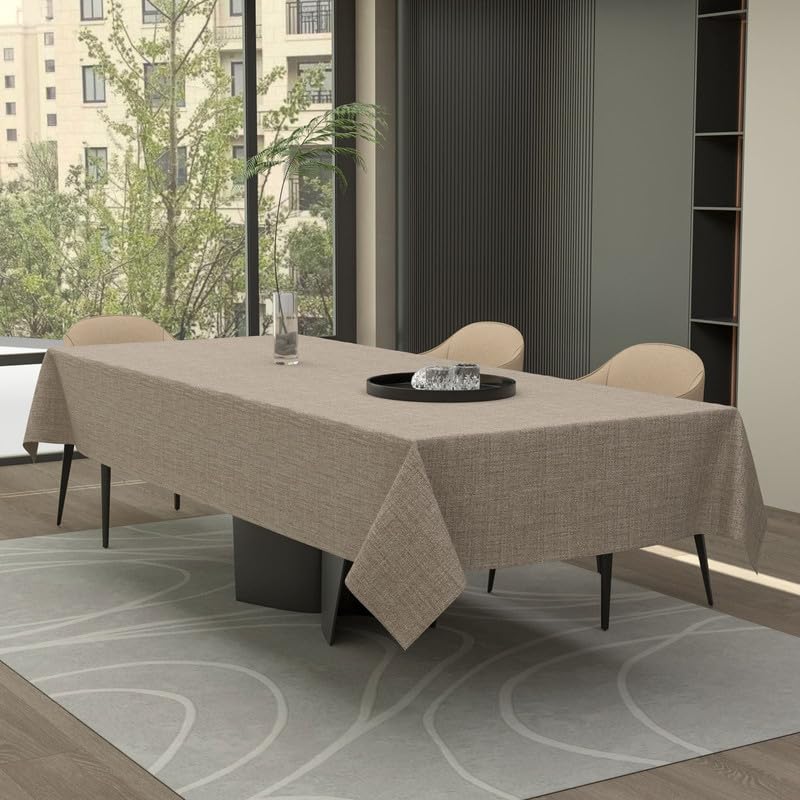 Premium Linen Tablecloth - Elegant and Durable Table Cover for Dining Room, Kitchen, and Events - Dust-Proof, Machine Washable