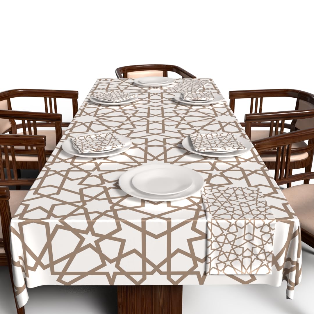 Ramadan's Unique Tablecloth & Napkins Set Satin