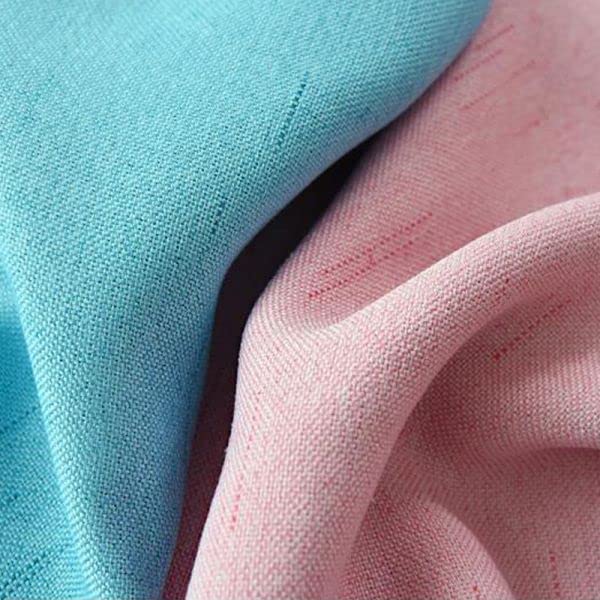Linen Velvet Modern Design Curtain – Two colors With Tie-backs - 2 Piece - Basic Tape Design