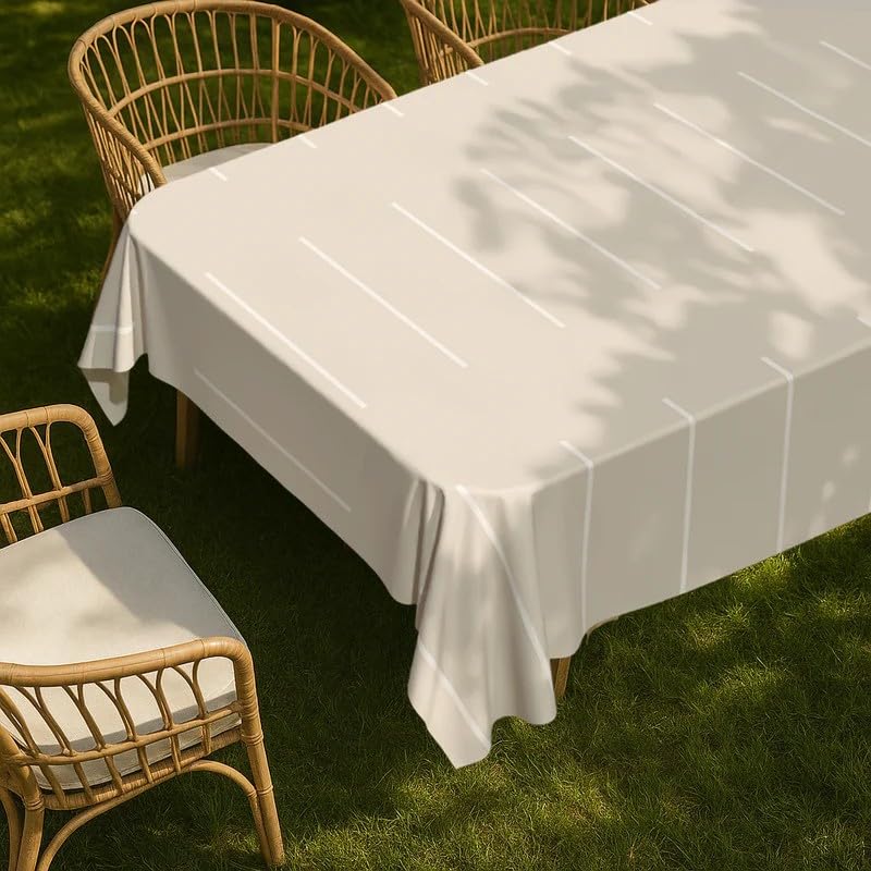 Tablecloth, Dust-Proof Soft Touch Cover, Machine Washable, Elegant Drape for Dining Kitchen Parties Hotel Use, Spill Resistant