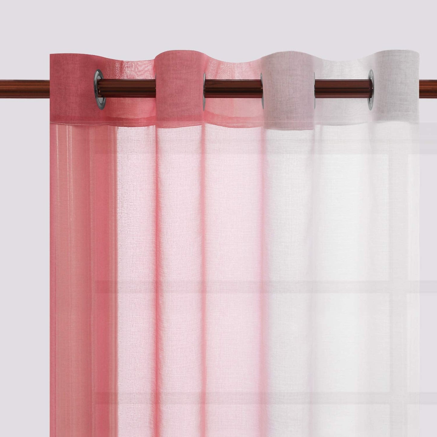 Modern Design Voile chiffon Curtains - Gradient colours- steel Grommets - 2 pieces - for living rooms and bedrooms