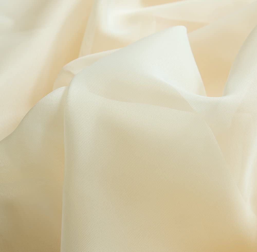 Elegant Voile Chiffon Curtains - Rod Pocket Design - Luxury Soft Fabric 1 Panel