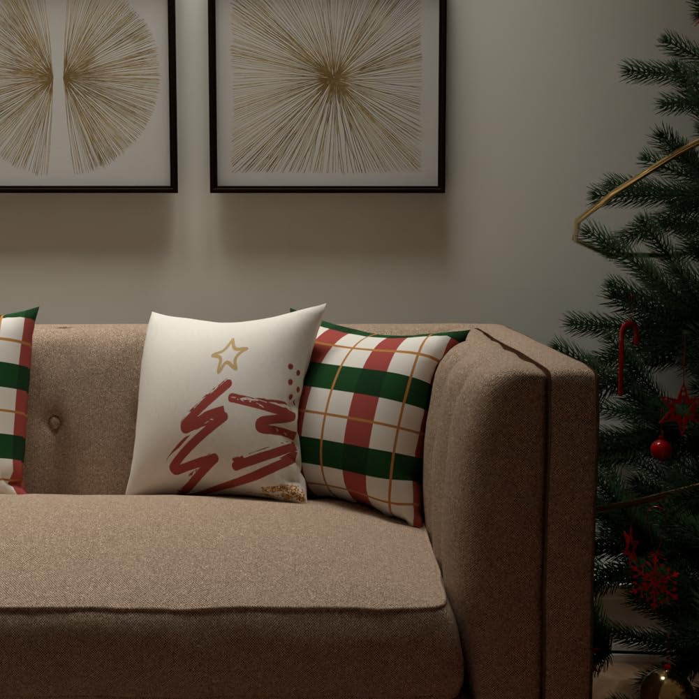 Christmas Cushion 40x40 CM, Washable Soft Holiday Pillow for Sofa, Bedroom, Living Room, or Office, Festive Decorative Accent