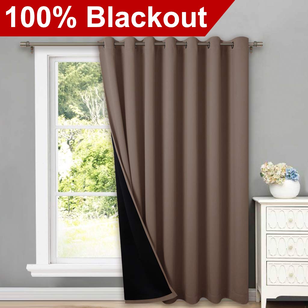 100% Blackout curtains - thermal insulated blackout fabric - two layers fully darkness curtain