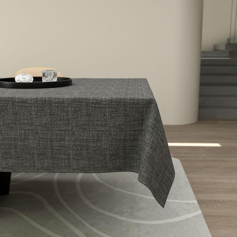 Premium Linen Tablecloth - Elegant and Durable Table Cover for Dining Room, Kitchen, and Events - Dust-Proof, Machine Washable