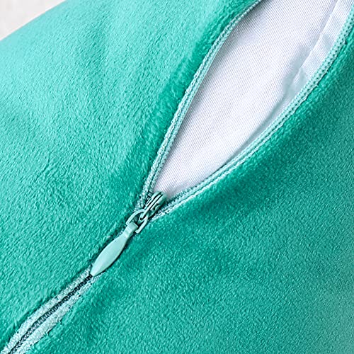 Soft Thick Velvet Throw Pillow Covers Decorative Square Cushion Cover For Couch Sofa Bedroom Living Room - set of 2 Pieces