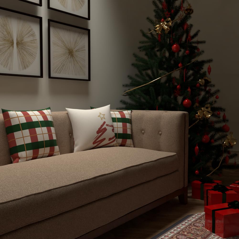 Christmas Cushion 40x40 CM, Washable Soft Holiday Pillow for Sofa, Bedroom, Living Room, or Office, Festive Decorative Accent