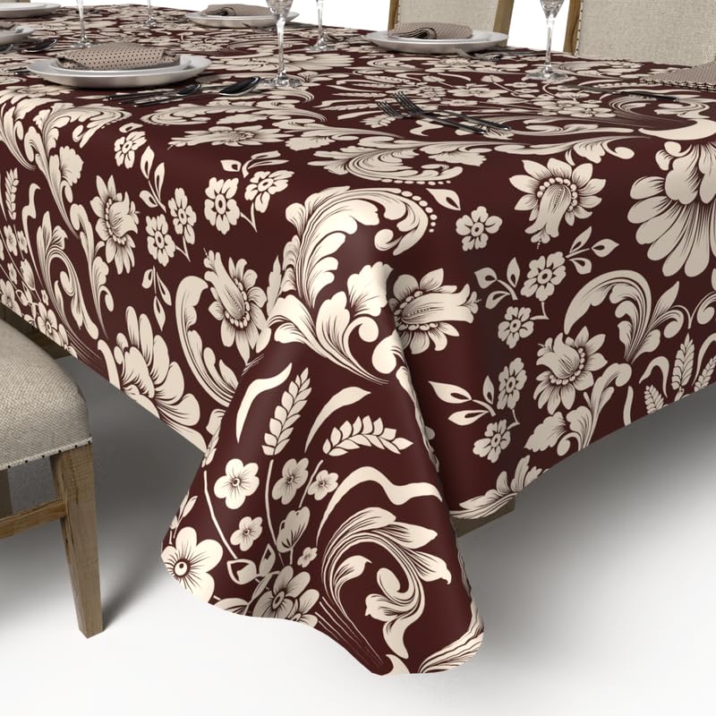 Helen Tablecloth and Napkins Set - 6 Pieces - Satin Material