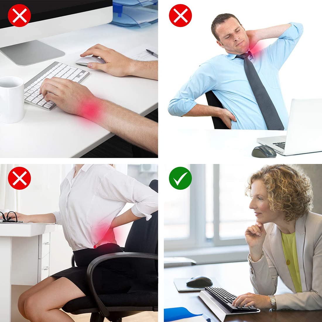 Acrylic Computer Keyboard Stand, Clear Keyboard Riser Tray with Rubber Strip, Supports Comfortable Typing Position for Home Office Desk and Workstations, Ergonomic Acrylic Holder, Clear