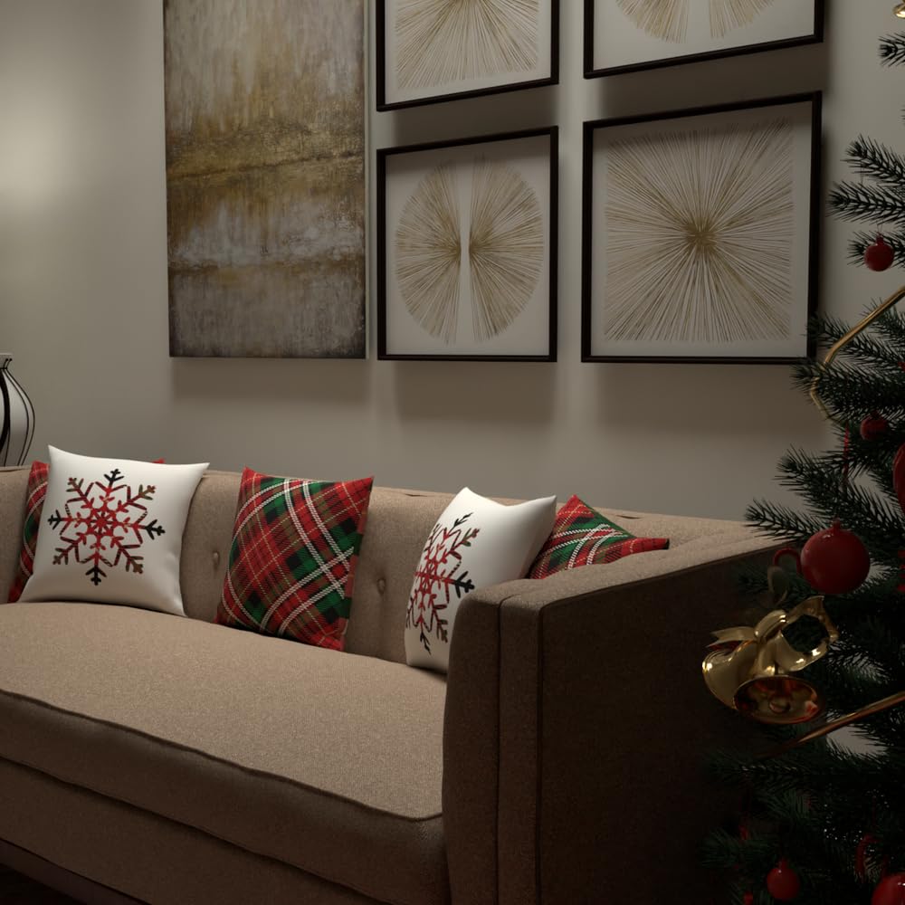 Christmas Cushion 40x40 CM, Washable Soft Holiday Pillow for Sofa, Bedroom, Living Room, or Office, Festive Decorative Accent