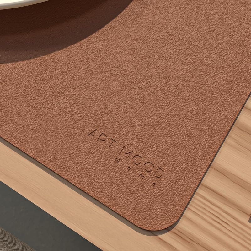 Leather Placemats -Durable Placemats for Dinner Plates and Dining Tables