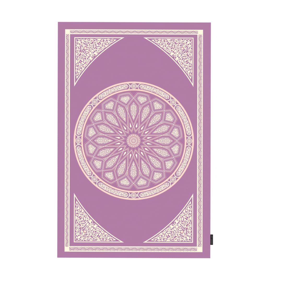 Al-Qubba Portable Prayer Mat, a Waterproof and Lightweight Travel Rug, Compact and Foldable to Pocket Size, Pastel Purple, a perfect Janamaz for Muslim Prayer (Salah) anywhere
