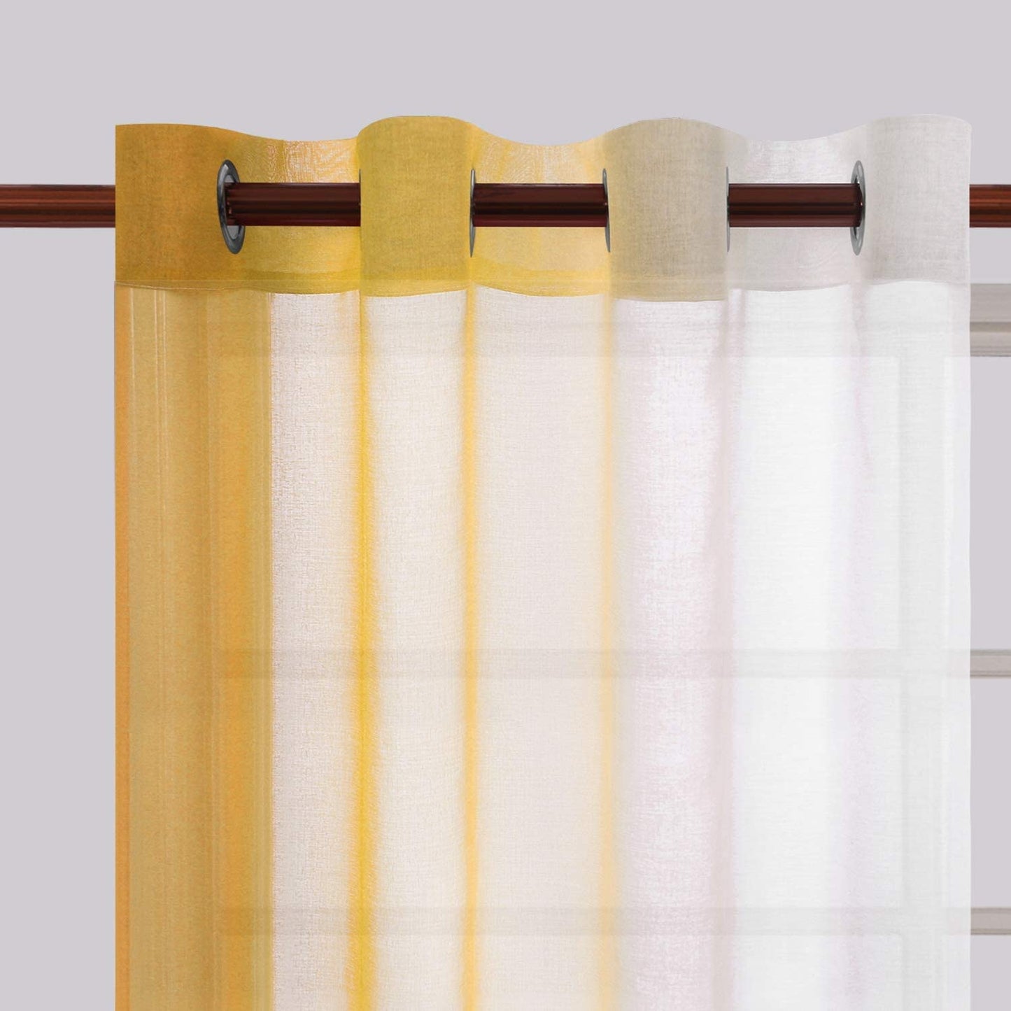 Modern Design Voile chiffon Curtains - Gradient colours- steel Grommets - 2 pieces - for living rooms and bedrooms