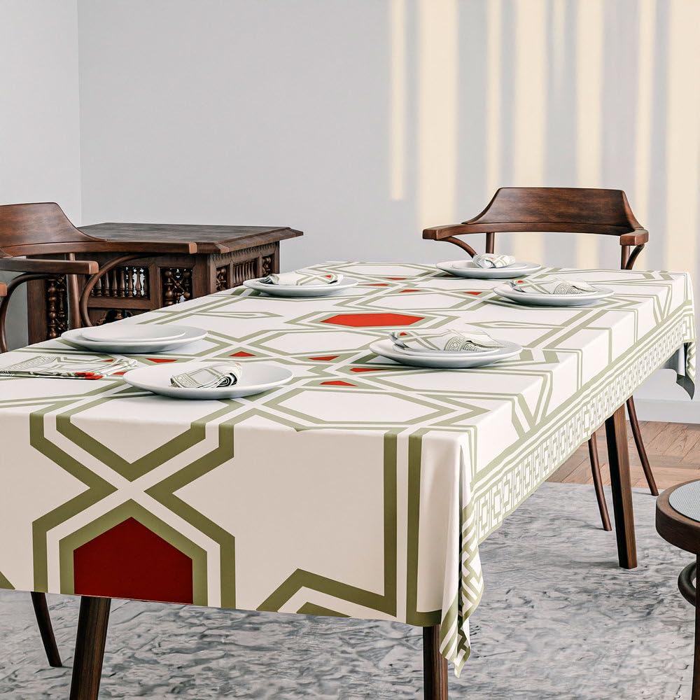 Satin Tablecloth and Napkins Set, High-Quality Satin, 1 Tablecloth and 6 Napkins, Smooth and Silky, Perfect for Dining Tables and Events