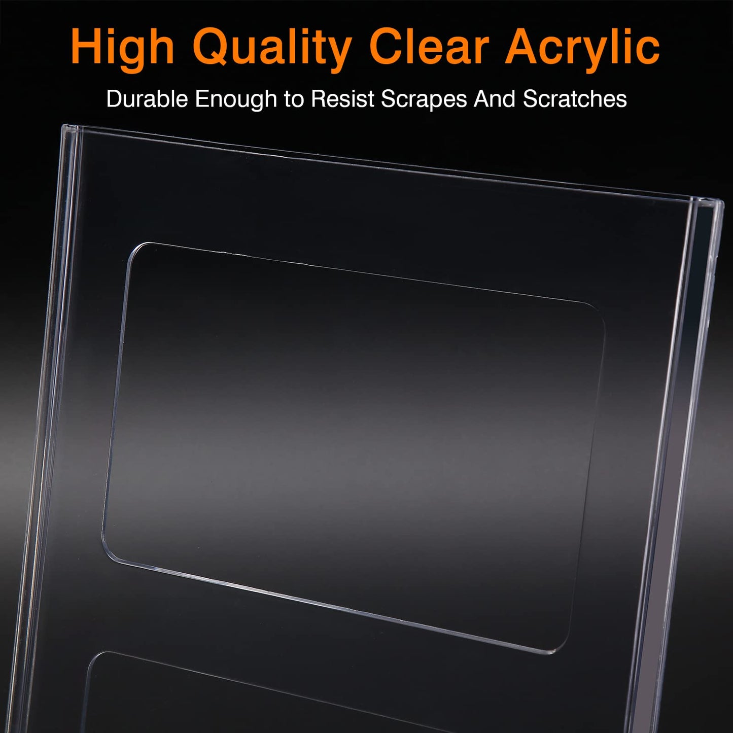 5-Piece A4 Acrylic Menu Display Stand, Clear L-Shape Plastic Poster Holder for Tabletop Use in Restaurants Hotels Schools or Offices, Plexi Sign Holder for Menus and Notices