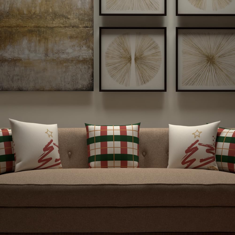 Christmas Cushion 40x40 CM, Washable Soft Holiday Pillow for Sofa, Bedroom, Living Room, or Office, Festive Decorative Accent