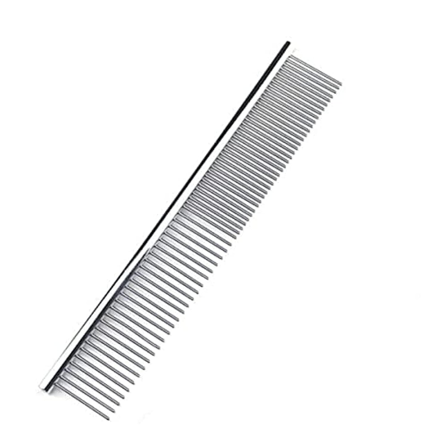 Stainless Steel Pet Grooming Comb, Professional Dual-Sided Dematting Tool with Fine & Coarse Teeth for Dogs & Cats, Removes Tangles & Loose Fur for Long and Short Haired Breeds