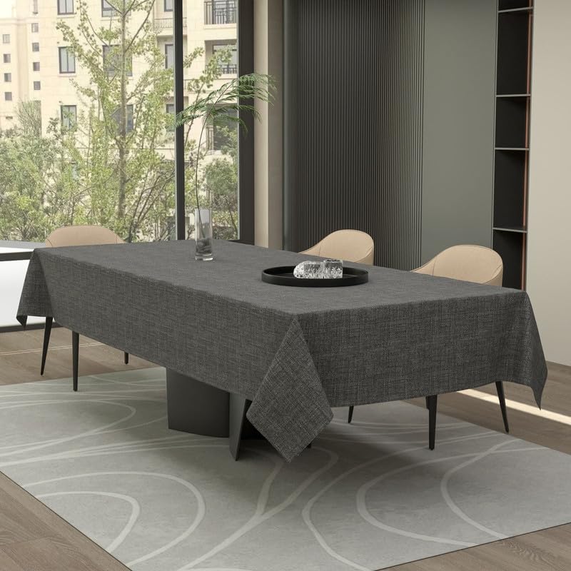 Premium Linen Tablecloth - Elegant and Durable Table Cover for Dining Room, Kitchen, and Events - Dust-Proof, Machine Washable