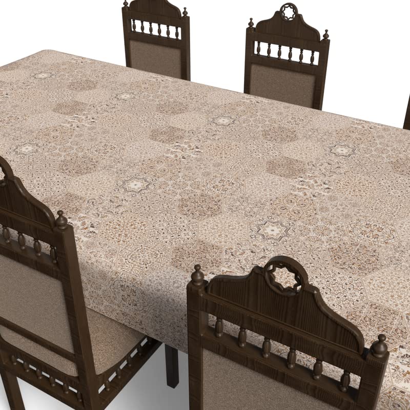 Islamic Unique Dano Waterproof Tablecloth, a Spillproof Rectangular Table Cover for Large Dining Tables, 140x300 cm, Multicolor, a Stain-Resistant Protector for Parties and Festive Gatherings