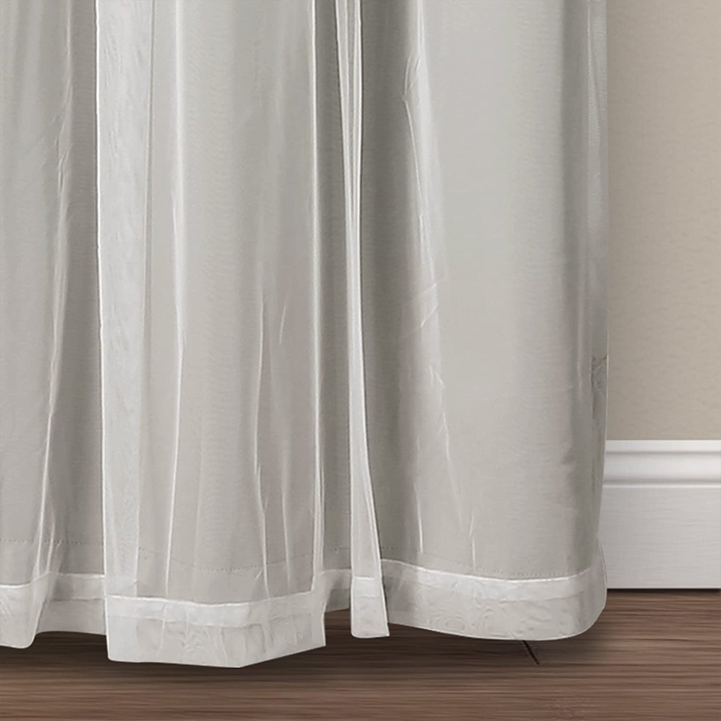 Voile Sheer Panel Pair with Insulated Blackout Room Dark,Rich steel Grommet, Set of 1 Panel