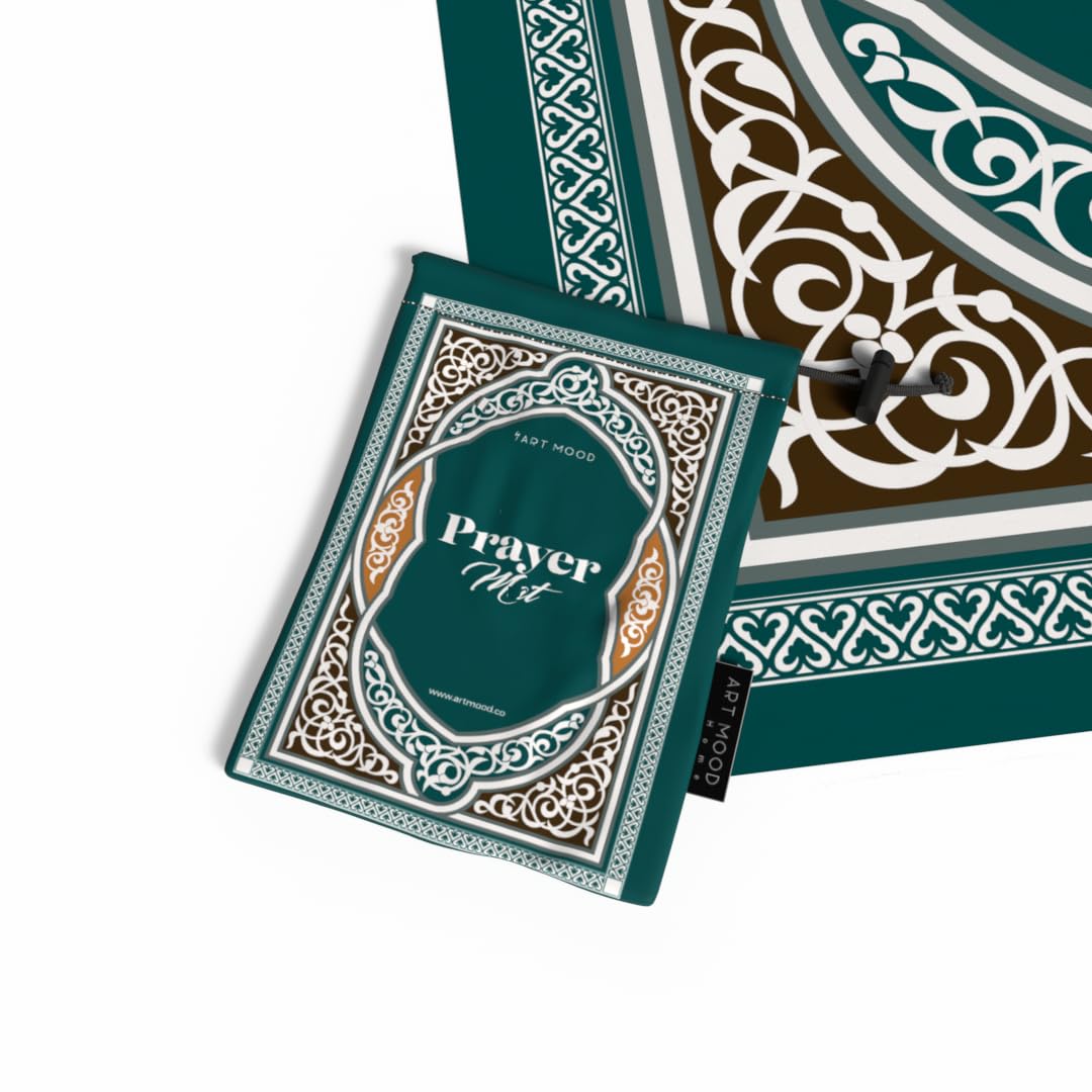 Prayer Mat - Waterproof Pocket Size Travel Mat for Salah, Lightweight Foldable Muslim Prayer Rug with Carrying Bag