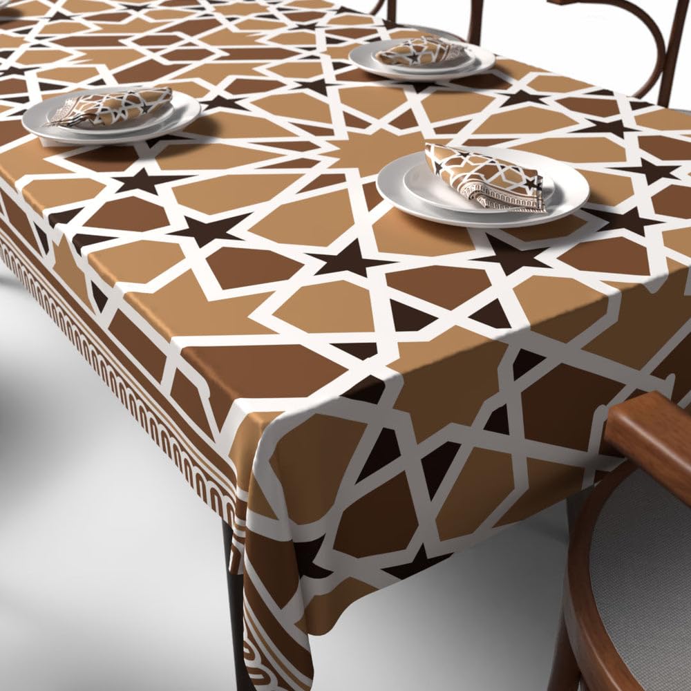 Satin Tablecloth and Napkins Set, High-Quality Satin, 1 Tablecloth and 6 Napkins, Smooth and Silky, Perfect for Dining Tables and Events
