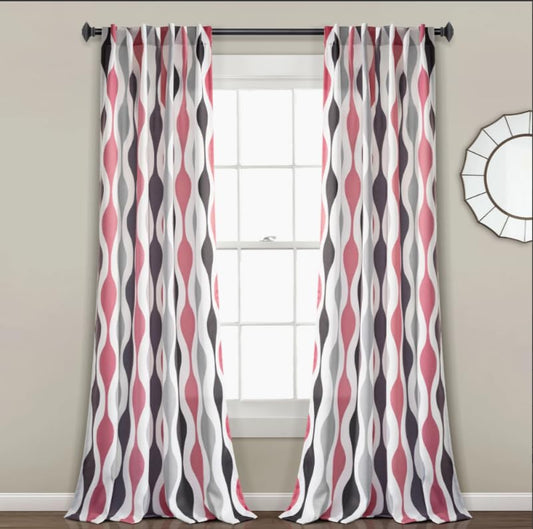 Light Filtering Window Curtain with Back Tab Design, Linen Velvet Fabric - 1 Piece