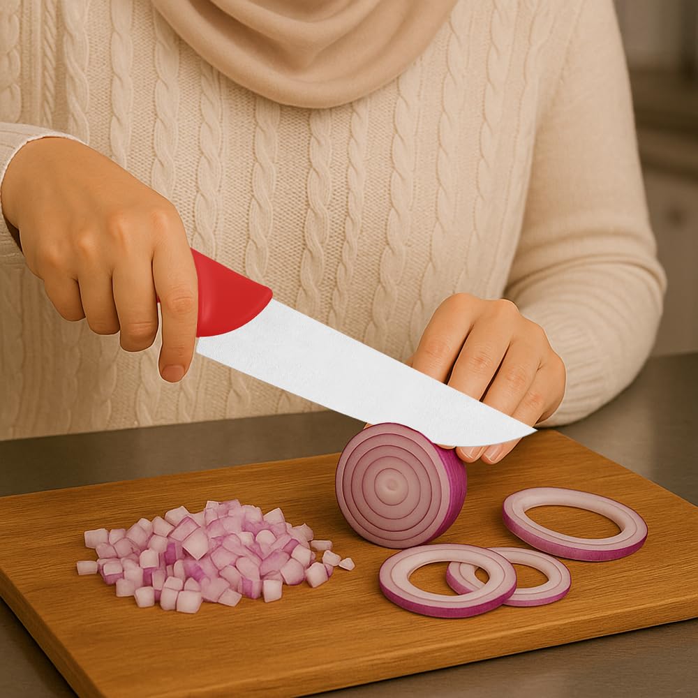 Professional Butcher Knife – 6-Inch Stainless Steel Blade – Textured Handle – Ideal for Meat Prep