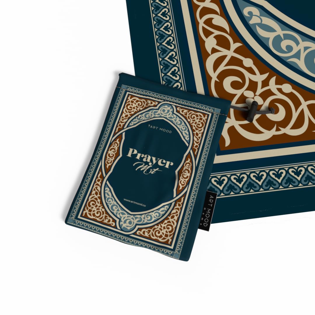 Prayer Mat - Waterproof Pocket Size Travel Mat for Salah, Lightweight Foldable Muslim Prayer Rug with Carrying Bag
