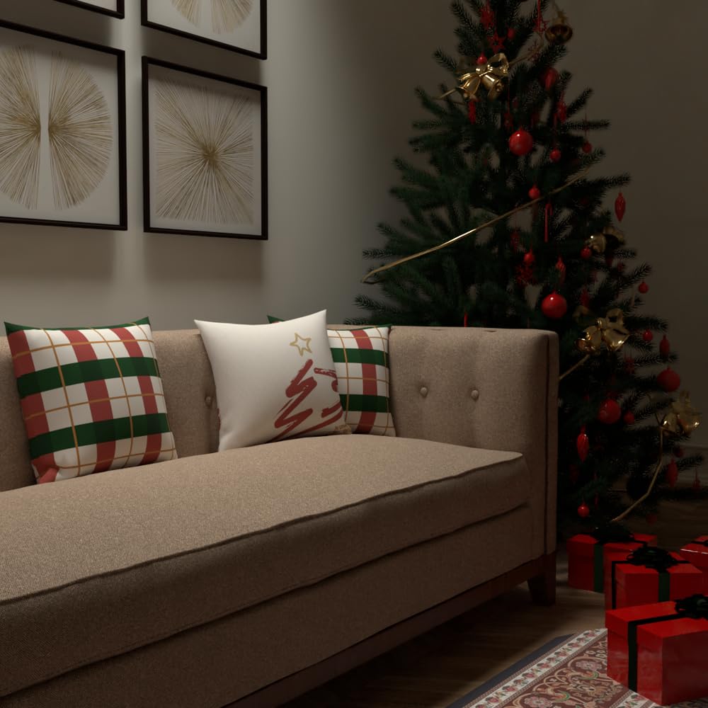 Christmas Cushion 40x40 CM, Washable Soft Holiday Pillow for Sofa, Bedroom, Living Room, or Office, Festive Decorative Accent