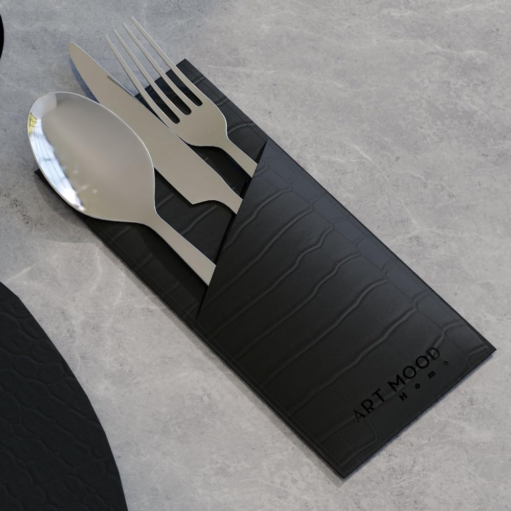 Leather Placemat Set with Coasters And Holders - Faux Leather Dining Table Protection - Heat And Scratch Resistant