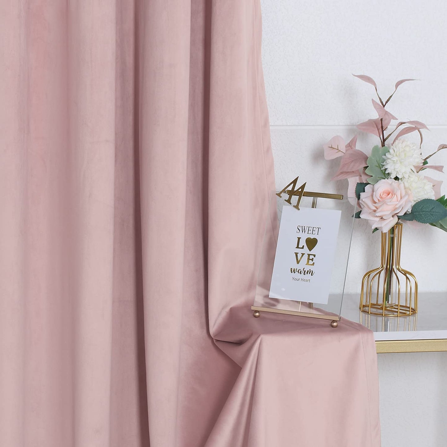 Elegant Velvet Curtains - Thermal Insulated Curtains for Living Room,steel Grommets - Light Blocking Shades - 2 panels