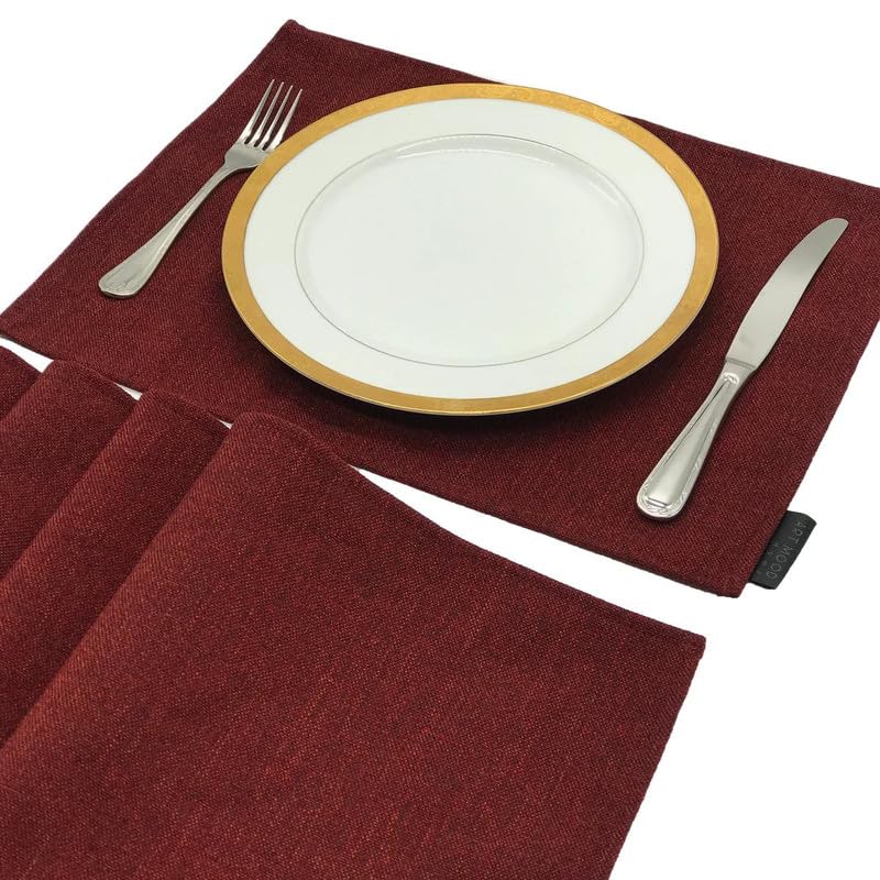 Linen Placemats Set 6 Pieces of Placemats and Runner