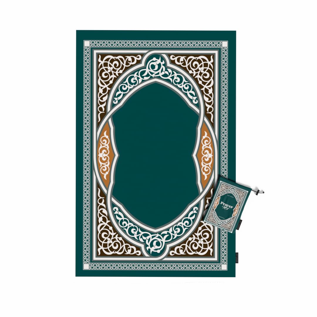 Prayer Mat - Waterproof Pocket Size Travel Mat for Salah, Lightweight Foldable Muslim Prayer Rug with Carrying Bag