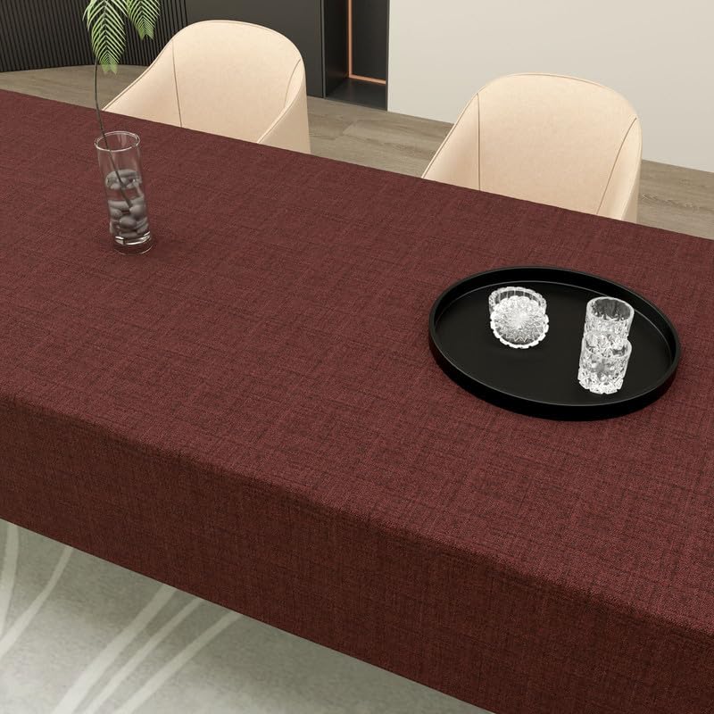 Premium Linen Tablecloth - Elegant and Durable Table Cover for Dining Room, Kitchen, and Events - Dust-Proof, Machine Washable