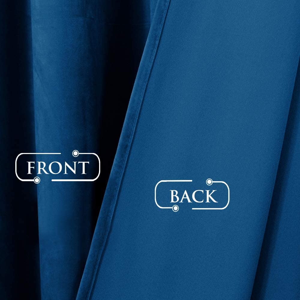 Elegant Velvet Curtains - Thermal Insulated Curtains for Living Room,steel Grommets - Light Blocking Shades - 2 panels
