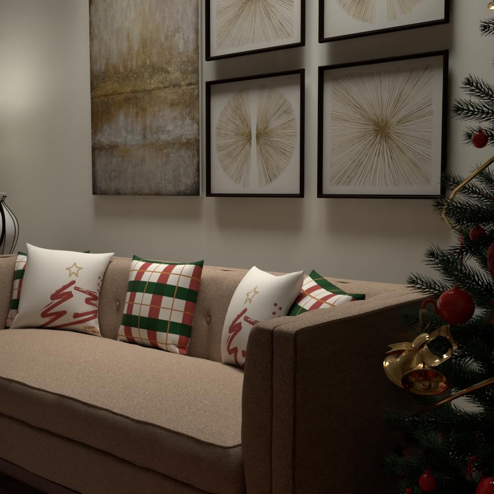 Christmas Cushion 40x40 CM, Washable Soft Holiday Pillow for Sofa, Bedroom, Living Room, or Office, Festive Decorative Accent
